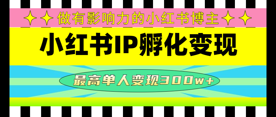 （4612期）某收费培训-小红书IP孵化变现：做有影响力的小红书博主，最高单人变现300w+-保成圈-山云人力,分享创业咨询_最新网络项目资源