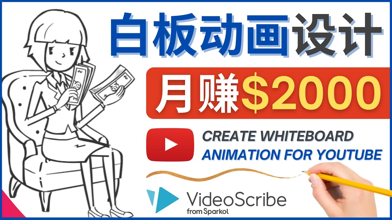 （4341期）创建白板动画（WhiteBoard Animation）YouTube频道，月赚2000美元-保成圈-山云人力,分享创业咨询_最新网络项目资源