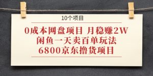 （1918期）0成本网盘项目 月稳赚2W+闲鱼一天卖百单玩法+6800京东撸货项目 (10个项目)-保成圈-山云人力,分享创业咨询_最新网络项目资源