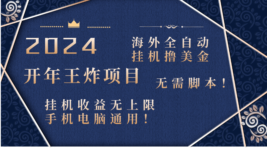 （8494期）2024海外全自动挂机撸美金项目！手机电脑均可，无需脚本，收益无上限！-保成圈-山云人力,分享创业咨询_最新网络项目资源
