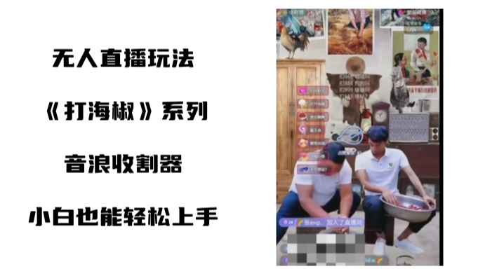 （8661期）打海椒无人直播整蛊项目，小白轻松上手撸音浪收割器（教程+工具+素材）-保成圈-山云人力,分享创业咨询_最新网络项目资源