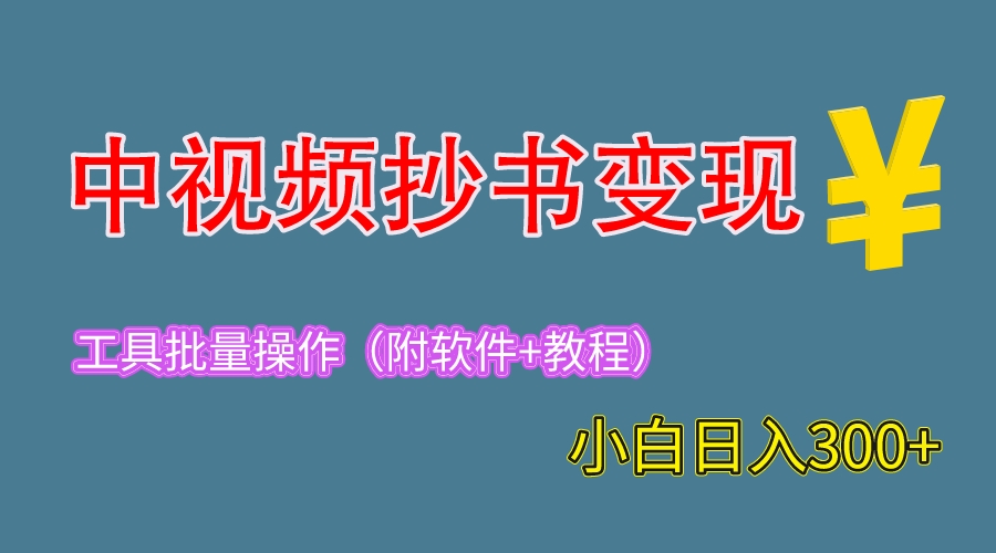 （6246期）2023中视频抄书变现（附工具+教程），一天300+，特别适合新手操作的副业-保成圈-山云人力,分享创业咨询_最新网络项目资源