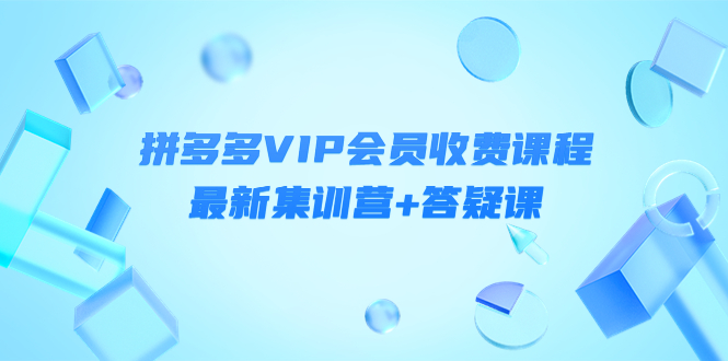 （4127期）某社群·拼多多VIP会员收费课程，最新集训营+答疑课-价值3299元-保成圈-山云人力,分享创业咨询_最新网络项目资源