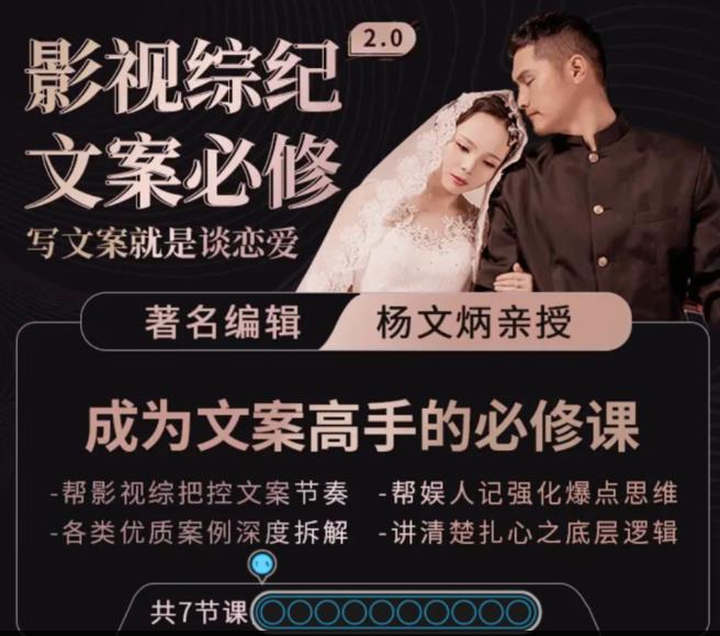 影视综纪·文案必修」阿炳价值1699的文案课，写文案，就是谈恋爱-保成圈-山云人力,分享创业咨询_最新网络项目资源