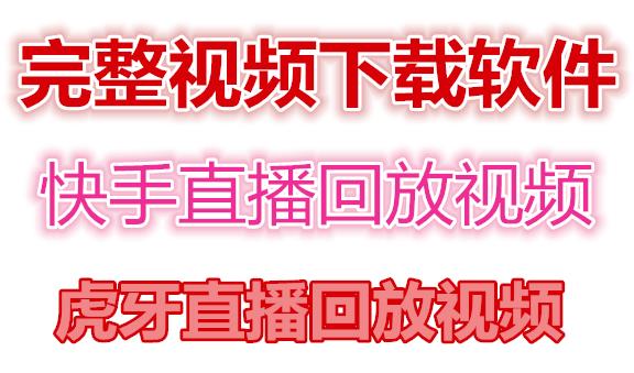 （4285期）快手直播回放视频/虎牙直播回放视频完整下载(电脑软件+视频教程)-保成圈-山云人力,分享创业咨询_最新网络项目资源