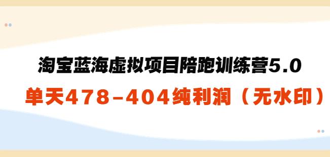 黄岛主：淘宝蓝海虚拟项目陪跑训练营5.0：单天478纯利润（无水印）-保成圈-山云人力,分享创业咨询_最新网络项目资源