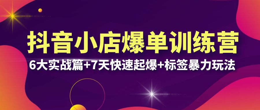 （6348期）抖音小店爆单训练营VIP线下课：6大实战篇+7天快速起爆+标签暴力玩法(32节)-保成圈-山云人力,分享创业咨询_最新网络项目资源