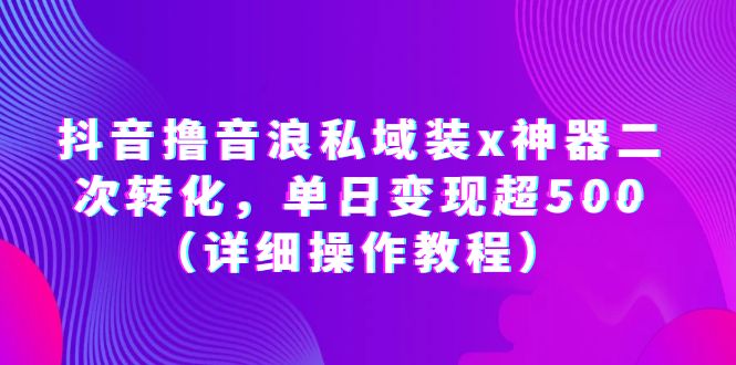 （6186期）抖音撸音浪私域装x神器二次转化，单日变现超500（详细操作教程）-保成圈-山云人力,分享创业咨询_最新网络项目资源