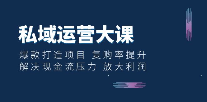 （6456期）私域运营大课：爆款打造项目 复购率提升 解决现金流压力 放大利润-保成圈-山云人力,分享创业咨询_最新网络项目资源