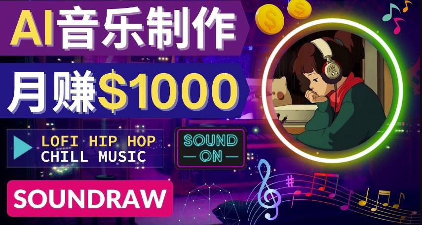 无需任何音乐基础：使用AI软件制作Lofi Hip Hop Chill Music月赚1000美元-保成圈-山云人力,分享创业咨询_最新网络项目资源