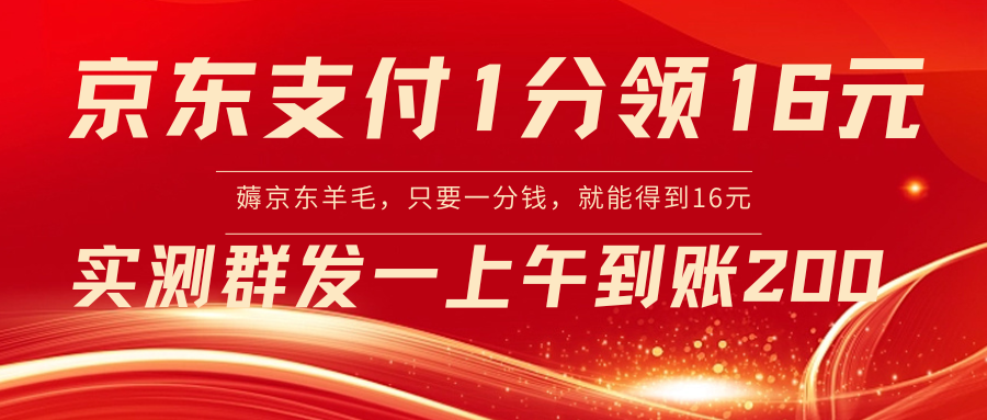 （8678期）京东支付1分得16元实操到账200-保成圈-山云人力,分享创业咨询_最新网络项目资源