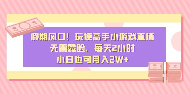 （8769期）假期风口！玩梗高手小游戏直播，无需露脸，每天2小时，小白也可月入2W+-保成圈-山云人力,分享创业咨询_最新网络项目资源