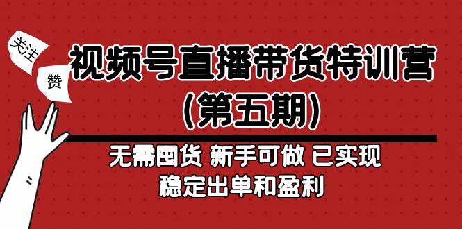 （4945期）视频号直播带货特训营（第五期）无需囤货 新手可做 已实现稳定出单和盈利-保成圈-山云人力,分享创业咨询_最新网络项目资源