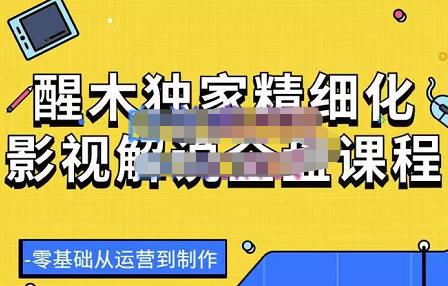 醒木独家精细化影视解说全盘课程，零基础从运营到制作-保成圈-山云人力,分享创业咨询_最新网络项目资源