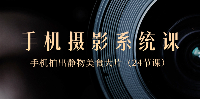 （8671期）0基础-手机摄影系统课，手机拍出静物美食大片（24节课）-保成圈-山云人力,分享创业咨询_最新网络项目资源