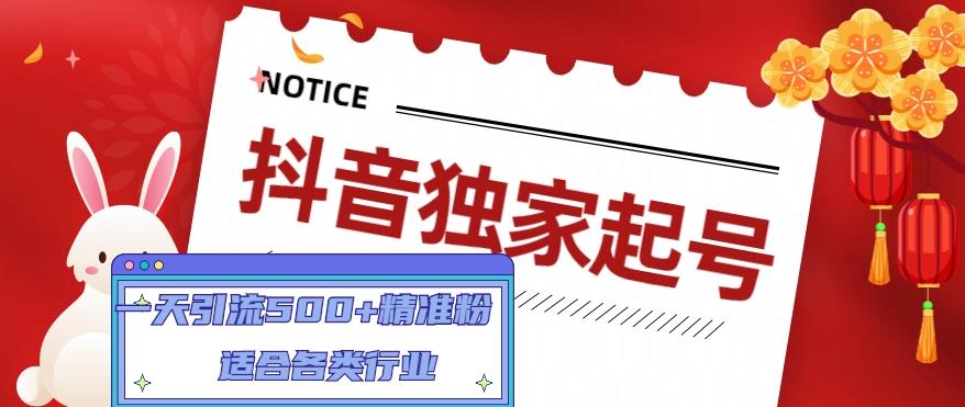 （4906期）抖音独家起号，一天引流500+精准粉，适合各类行业（9节视频课）-保成圈-山云人力,分享创业咨询_最新网络项目资源