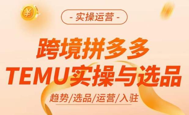 跨境拼多多TEMU实操与选品，​掌握平台运营方法技巧，选品避坑12条标准，爆款的底层思路等-保成圈-山云人力,分享创业咨询_最新网络项目资源