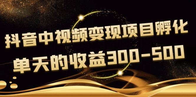 （3794期）黄岛主《抖音中视频变现项目孵化》单天的收益300-500 操作简单粗暴-保成圈-山云人力,分享创业咨询_最新网络项目资源