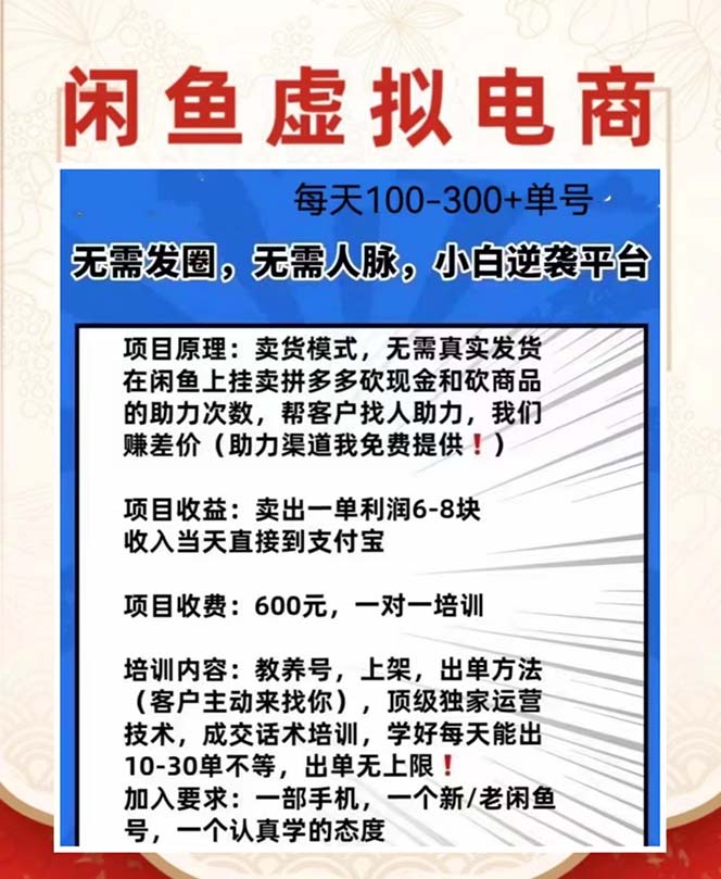 图片[2]-（6251期）外边收费600多的闲鱼新玩法虚似电商之拼多多助力项目，单号100-300元-保成圈-山云人力,分享创业咨询_最新网络项目资源