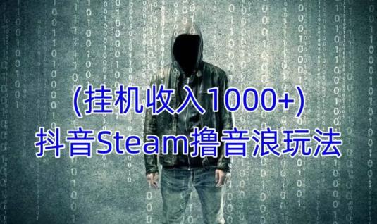 抖音Steam撸音浪玩法，挂机一天收入1000+不露脸 不说话 不封号 社恐人群福音-保成圈-山云人力,分享创业咨询_最新网络项目资源