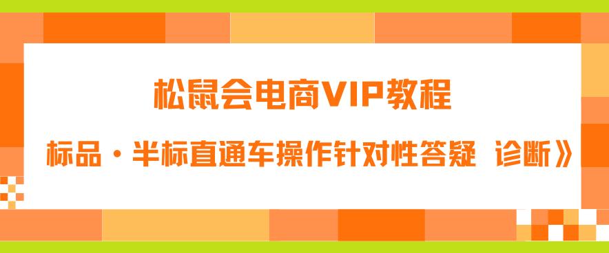 松鼠会电商VIP教程：松鼠《付费推广标品·半标直通车操作针对性答疑&诊断》-保成圈-山云人力,分享创业咨询_最新网络项目资源