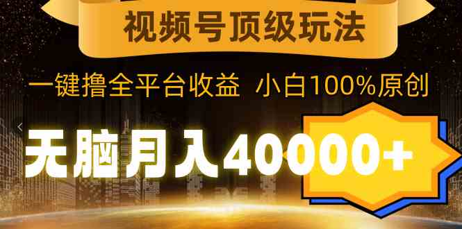 （9281期）视频号顶级玩法，无脑月入40000+，一键撸全平台收益，纯小白也能100%原创-保成圈-山云人力,分享创业咨询_最新网络项目资源