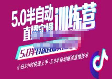 蚂蚁·5.0半自动直播2345心法，小白3小时快速上手，5.0半自动爆流直播技术-保成圈-山云人力,分享创业咨询_最新网络项目资源