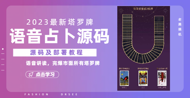 （6685期）2023新版塔罗牌语音讲解占卜源码，配套视频教程和网站源码-保成圈-山云人力,分享创业咨询_最新网络项目资源