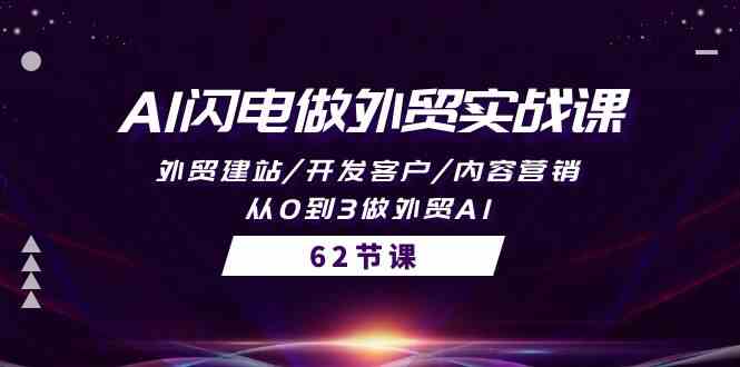 （10049期）AI闪电做外贸实战课，外贸建站/开发客户/内容营销/从0到3做外贸AI-62节-保成圈-山云人力,分享创业咨询_最新网络项目资源