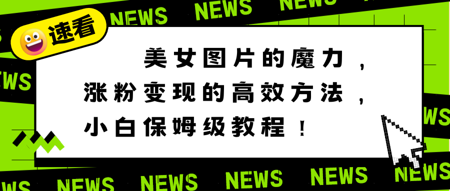 （8666期）美女图片的魔力，涨粉变现的高效方法，小白保姆级教程！-保成圈-山云人力,分享创业咨询_最新网络项目资源