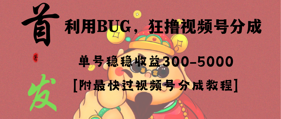 （8549期）全网独家首发，视频号BUG，超短期项目，单号每日净收益300-5000！-保成圈-山云人力,分享创业咨询_最新网络项目资源