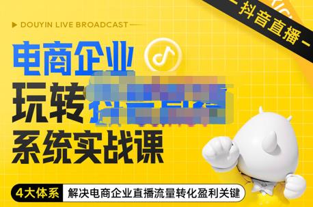 青青老师·电商企业玩转抖音直播电商系统实战课，4大体系解决电商企业直播流量转化盈利关键-保成圈-山云人力,分享创业咨询_最新网络项目资源