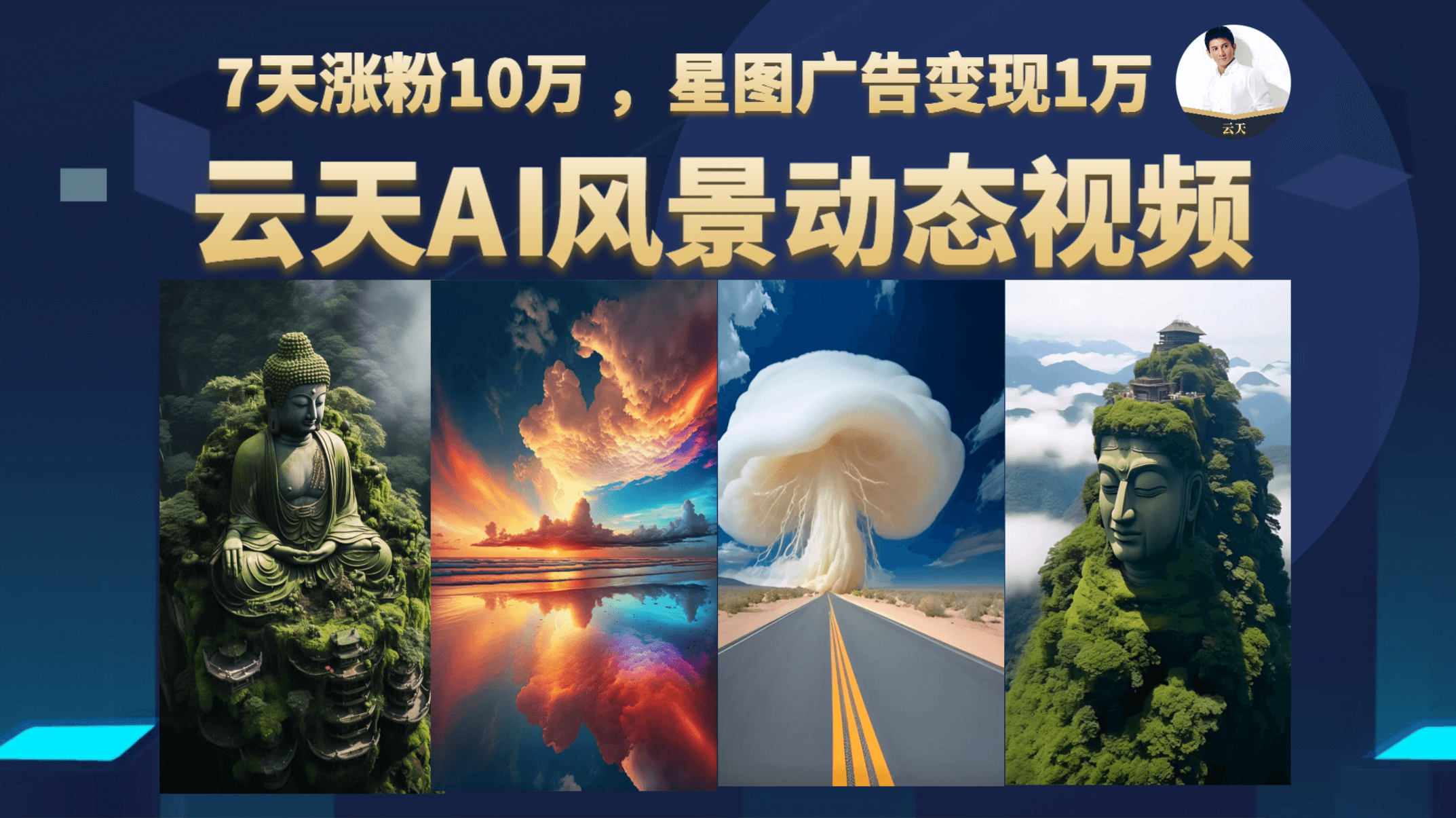 （6713期）云天AI风景动图视频制作，更新87节课-保成圈-山云人力,分享创业咨询_最新网络项目资源