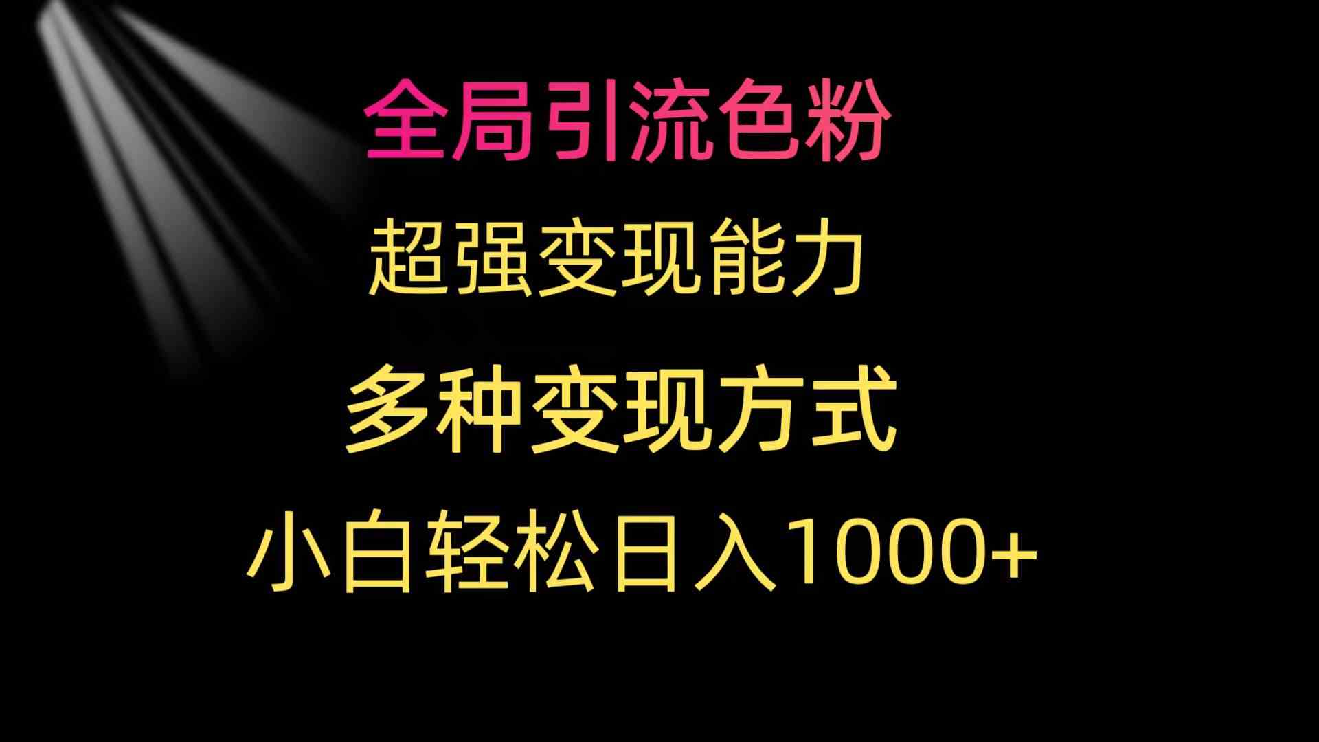 （9680期）全局引流色粉 超强变现能力 多种变现方式 小白轻松日入1000+-保成圈-山云人力,分享创业咨询_最新网络项目资源