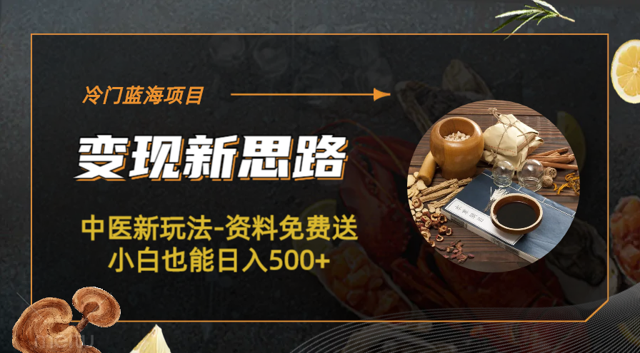 （6452期）冷门蓝海项目-中医新玩法-资料免费送小白也能日入500+-保成圈-山云人力,分享创业咨询_最新网络项目资源