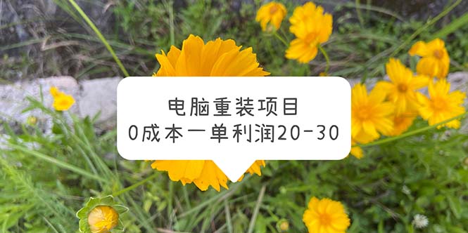 （5882期）电脑系统重装项目，0成本一单利润20-30-保成圈-山云人力,分享创业咨询_最新网络项目资源
