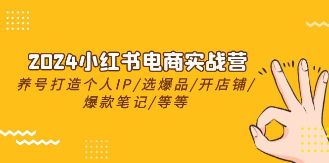 （10375期）2024小红书电商实战营，养号打造IP/选爆品/开店铺/爆款笔记/等等（24节）-保成圈-山云人力,分享创业咨询_最新网络项目资源