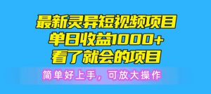 （10439期）最新灵异短视频项目，单日收益1000+看了就会的项目，简单好上手可放大操作-保成圈-山云人力,分享创业咨询_最新网络项目资源