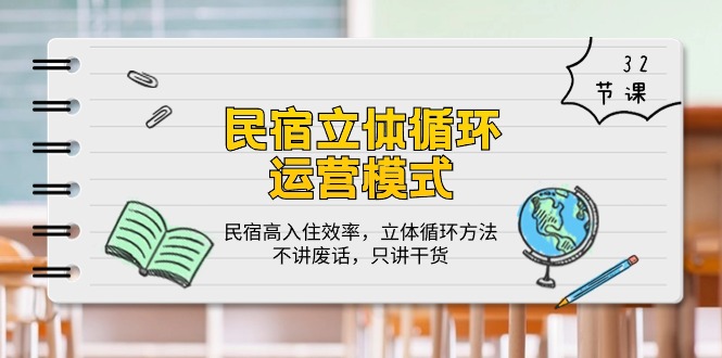 （10284期）民宿 立体循环运营模式：民宿高入住效率，立体循环方法，只讲干货（32节）-保成圈-山云人力,分享创业咨询_最新网络项目资源