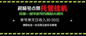 （10463期）视频号点赞托管挂机，单号单天利润30~50，一部手机无限放大（附带无限…-保成圈-山云人力,分享创业咨询_最新网络项目资源