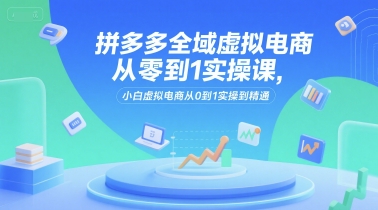 拼多多全域虚拟电商从零到1实操课，小白虚拟电商从0到1实操到精通-保成圈-山云人力,分享创业咨询_最新网络项目资源