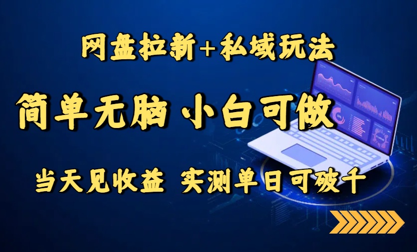 网盘拉新+私域玩法，简单无脑，小白可做，当天见收益，实测单日可破千-保成圈-山云人力,分享创业咨询_最新网络项目资源