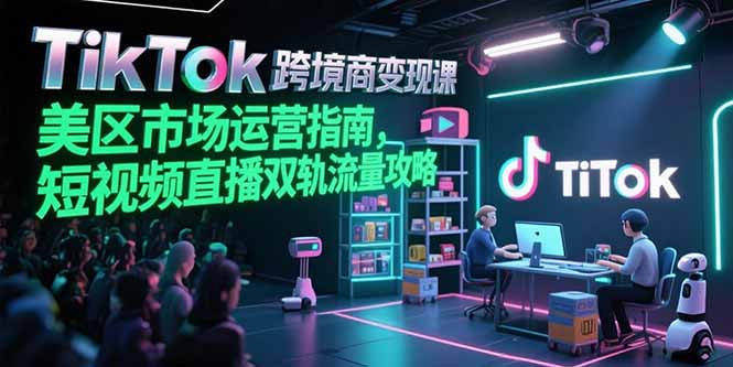 TikTok跨境电商变现课，美区市场运营指南，短视频直播双轨流量攻略-保成圈-山云人力,分享创业咨询_最新网络项目资源