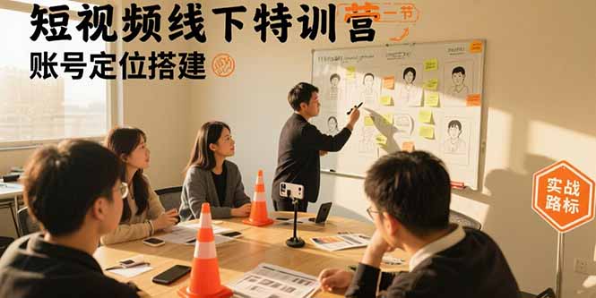 短视频线下特训营：账号定位搭建/口播号拍摄剪辑/直播间流量入口/变现实战-保成圈-山云人力,分享创业咨询_最新网络项目资源