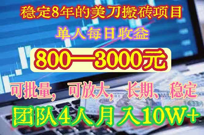 稳定8年的美刀搬砖项目，单人每日收益800—3000.团队4人月入10W+.可线下-保成圈-山云人力,分享创业咨询_最新网络项目资源