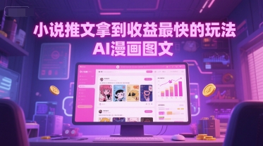 小说推文拿到收益最快的玩法，AI漫画图文-保成圈-山云人力,分享创业咨询_最新网络项目资源