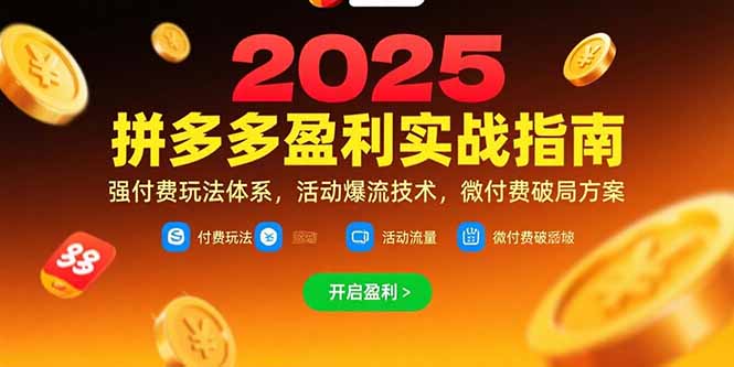 拼多多盈利实战指南，强付费玩法，活动爆流技术，微付费破局方案(更新7月-保成圈-山云人力,分享创业咨询_最新网络项目资源