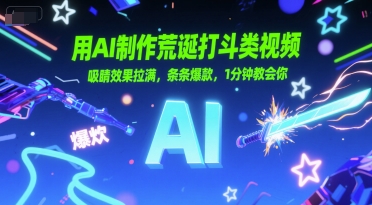 用AI制作荒诞打斗类视频，吸睛效果拉满，条条爆款，1分钟教会你-保成圈-山云人力,分享创业咨询_最新网络项目资源