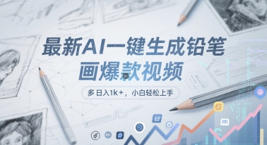 最新AI一键生成铅笔画爆款视频，多平台分发，日 入1k+，小白轻松上手【揭秘】-保成圈-山云人力,分享创业咨询_最新网络项目资源