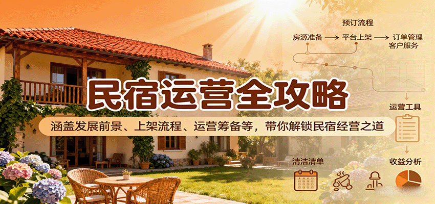 民宿运营全攻略：涵盖发展前景、上架流程、运营筹备等，带你解锁民宿经营之道-保成圈-山云人力,分享创业咨询_最新网络项目资源
